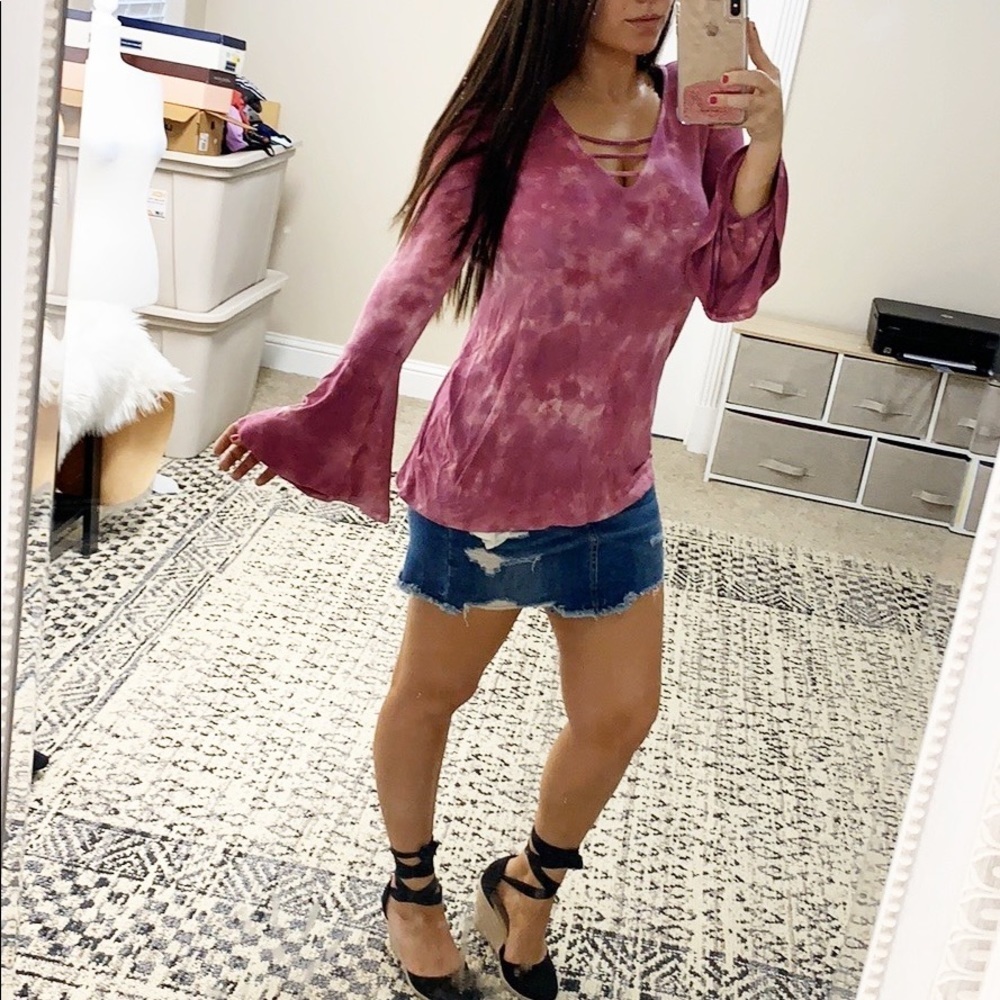 🌿Final Sale AE Outfitters Bell Sleeve Soft & Sexy‎ T - Picture 8 of 8